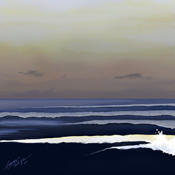 painting of ocean at asilomar