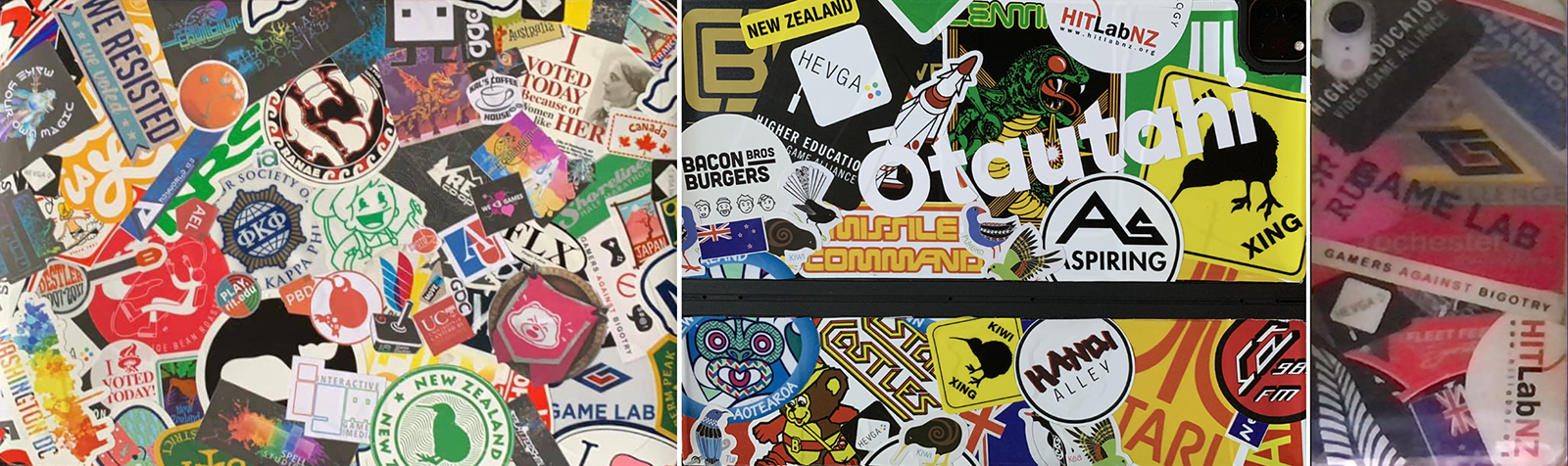 image of computer sticker collage